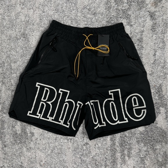 NWT Rhude Black Athletic Shorts Men’s Size Large - Picture 3 of 3